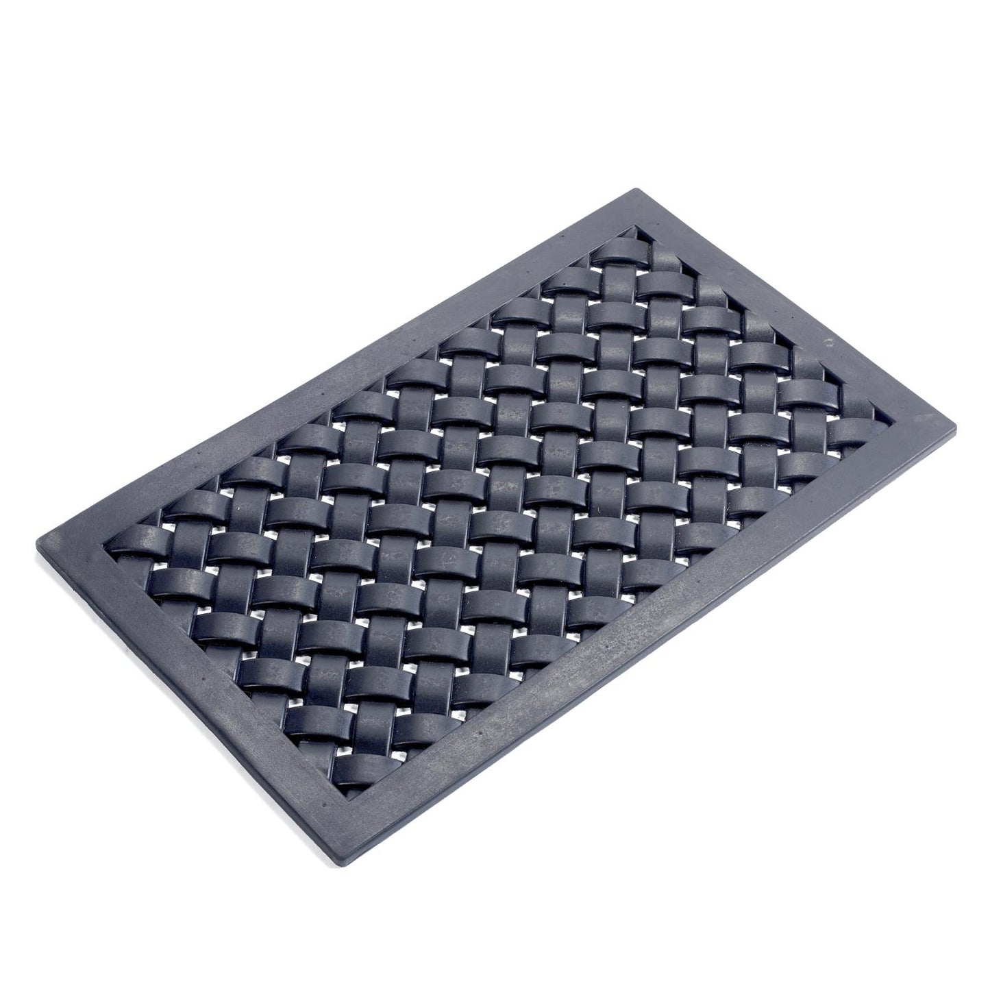 Doormat, weaving, square, black rubber