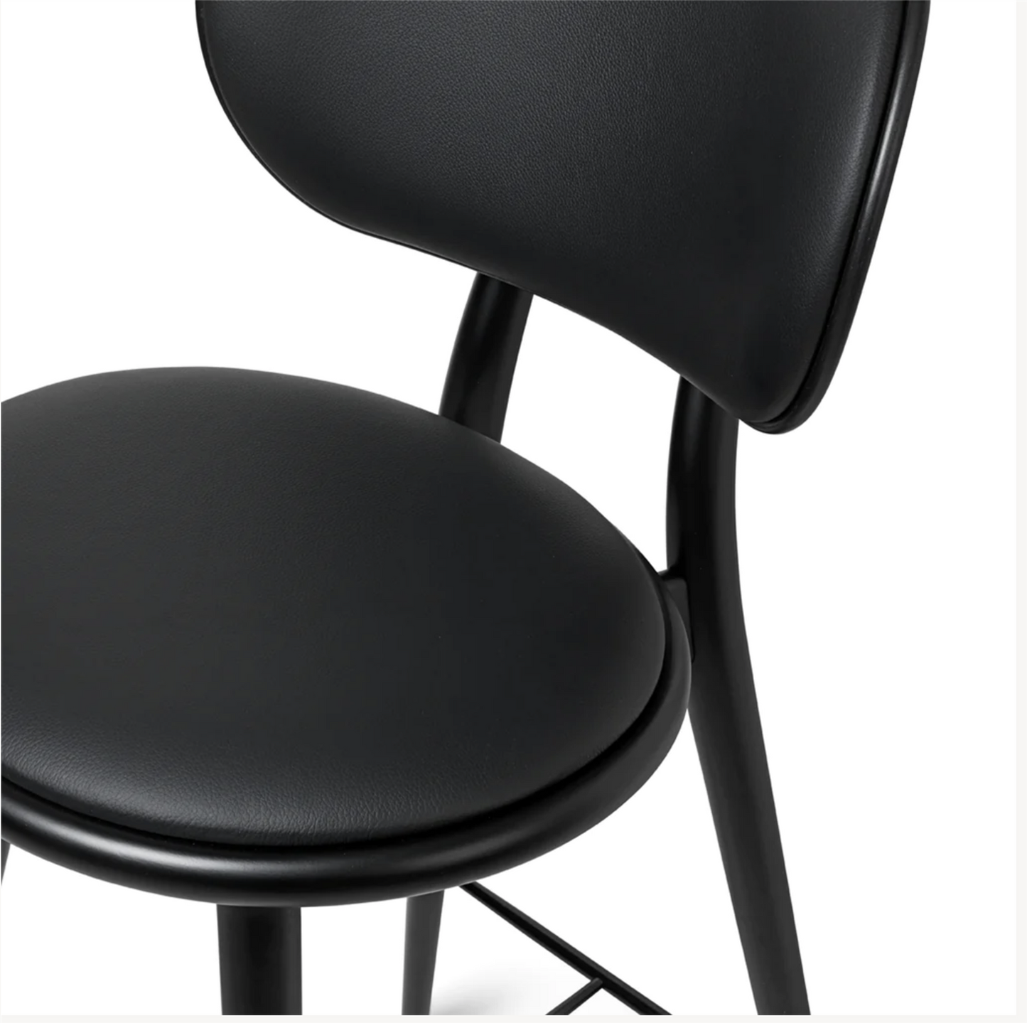 High stool backrest /black beech 69 cm