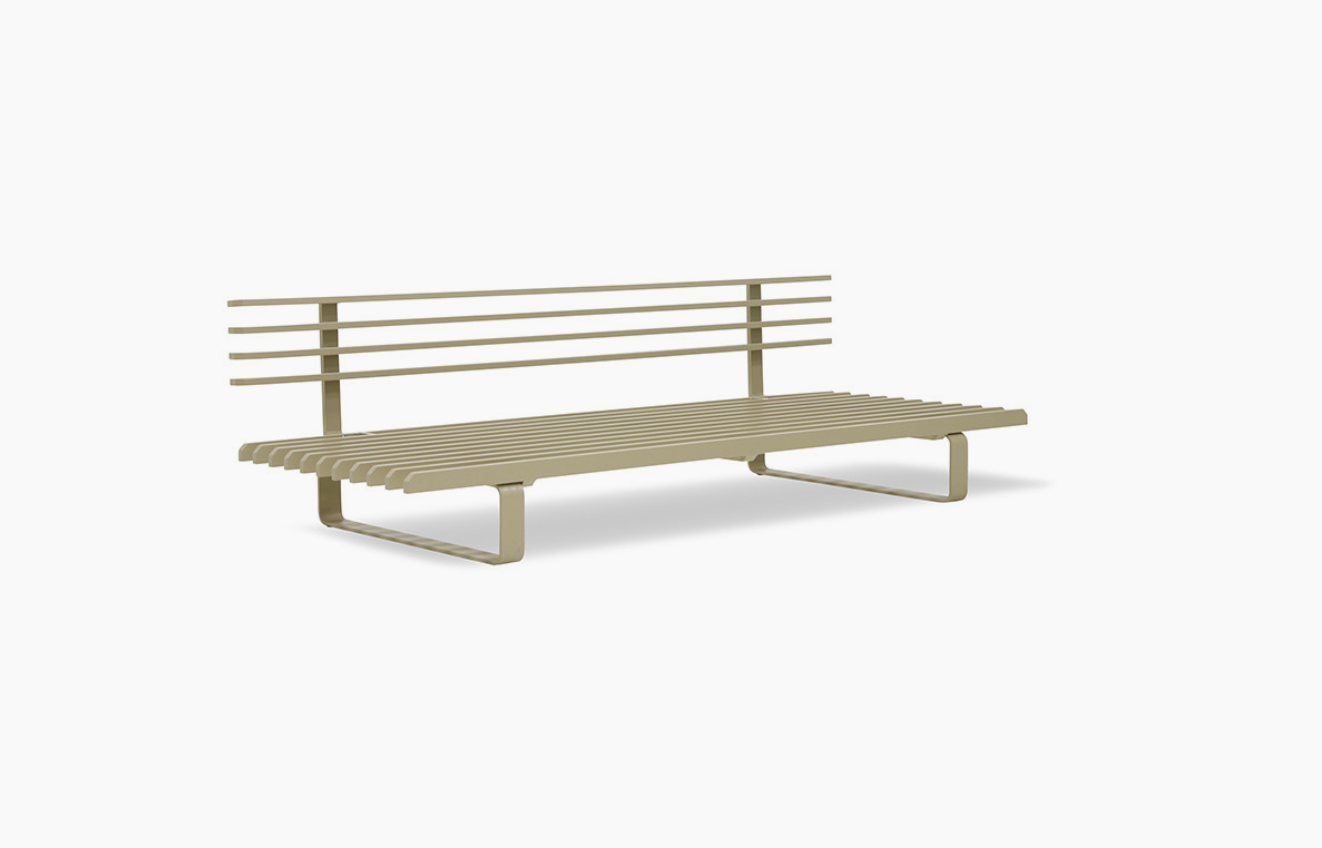 Outdoor Aluminium Sofa olive