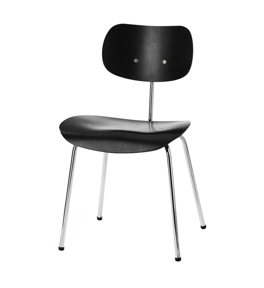 Egon Eiermann SE68 Dining Chair black/chrome