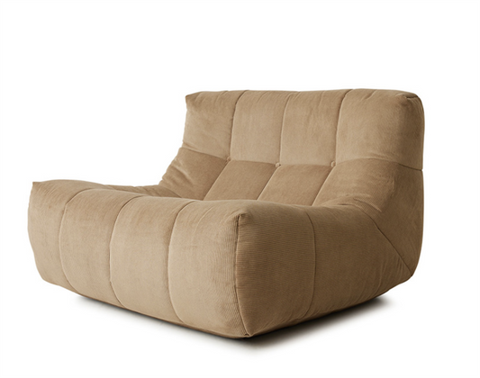 Lazy lounge chair corduroy rib brown