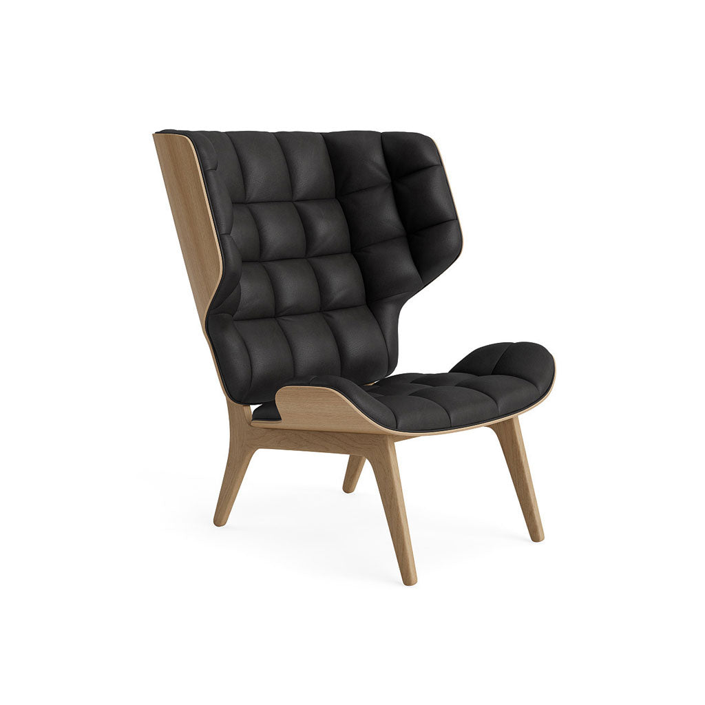 Mammoth Chair Dunes leather anthracite / dark stained oak