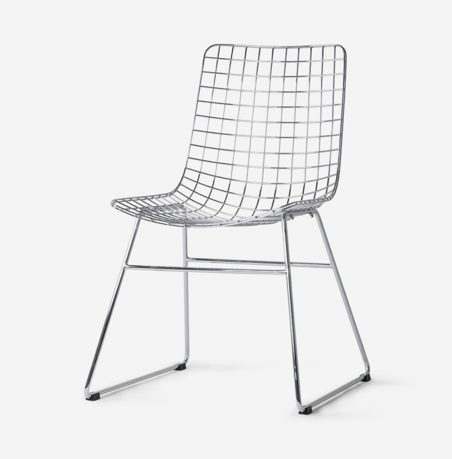 Metal wire chair spisestol 2pk silver