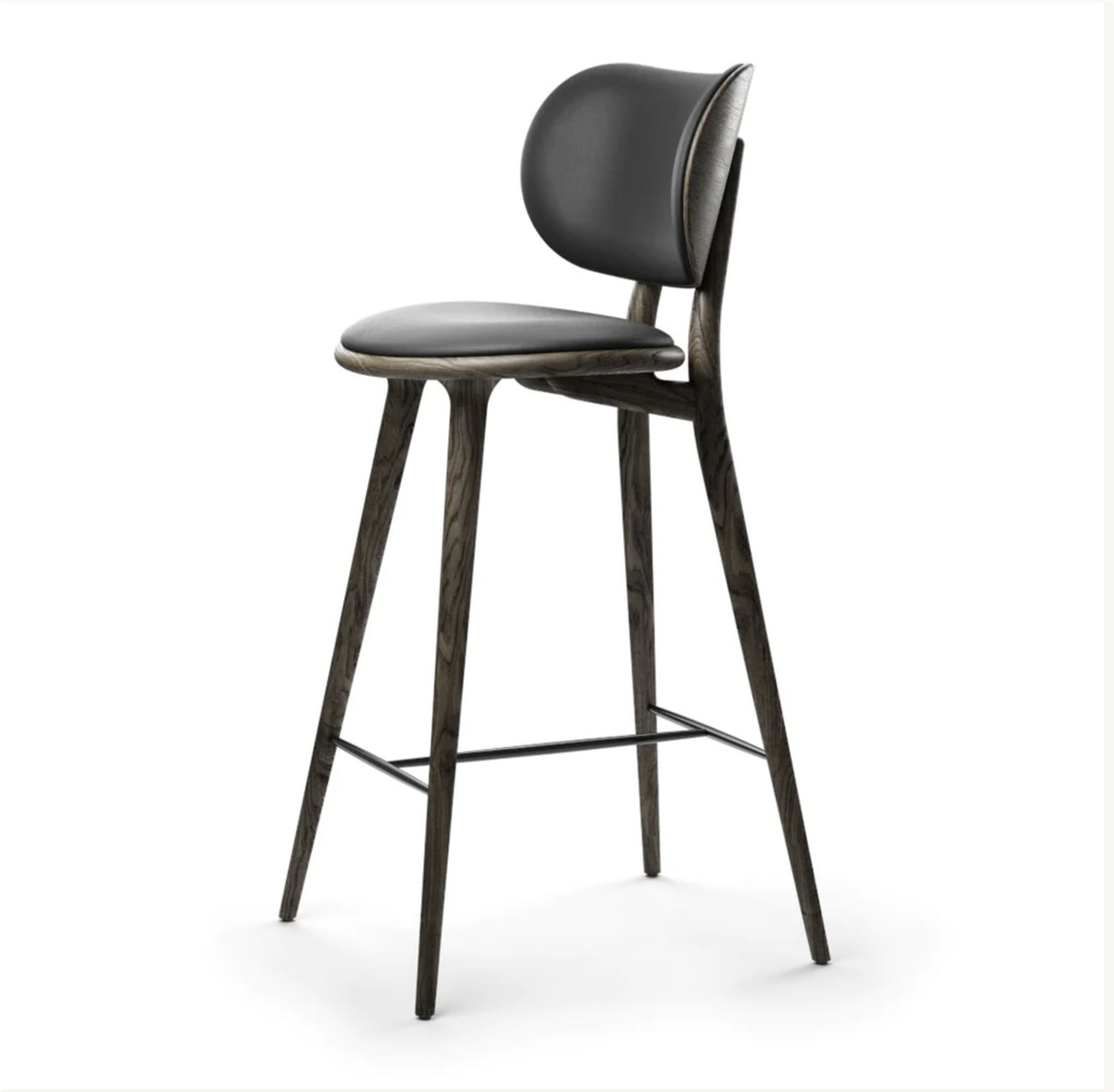 High stool backrest Sirka grey oak 69 cm