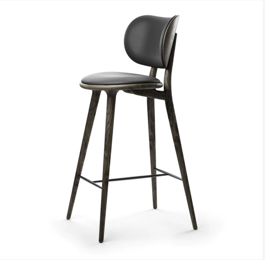 High stool backrest Sirka grey oak 74 cm