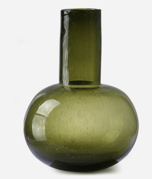 green glass vase large